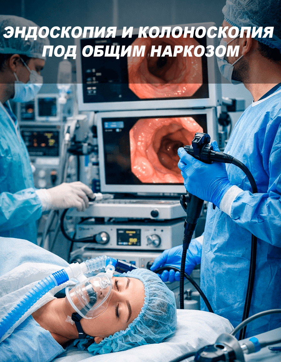 Эндоскопия и колоноскопия под общим наркозом